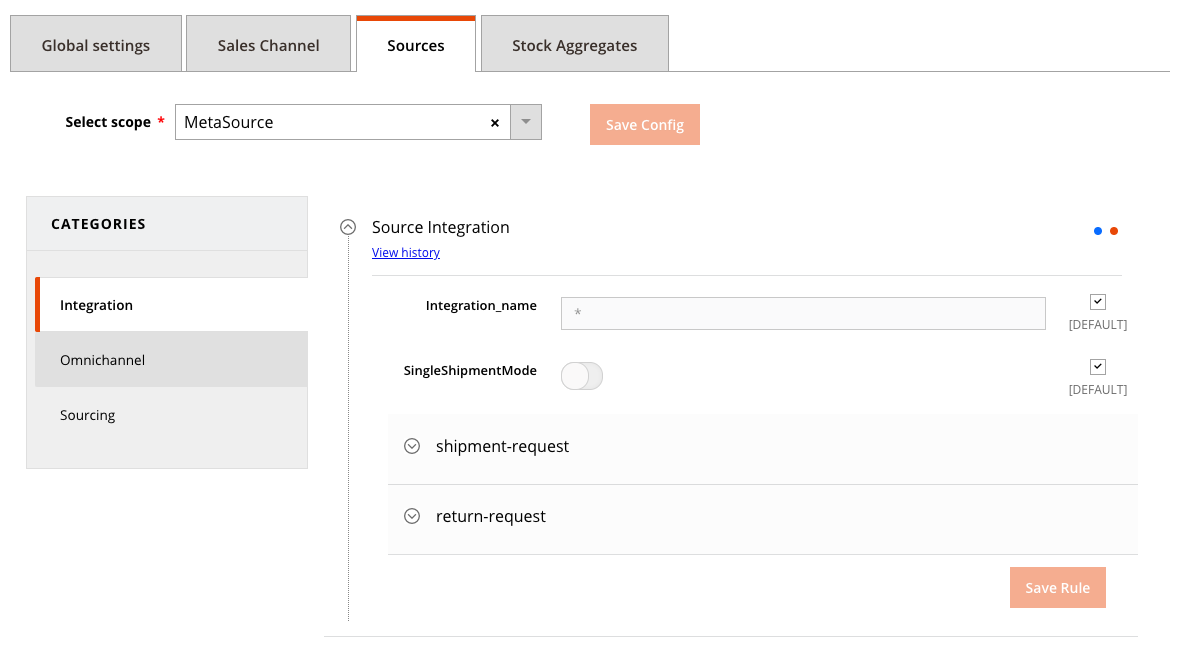 Feed configuration