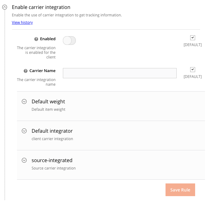 Omnichannel > Enable carrier integration